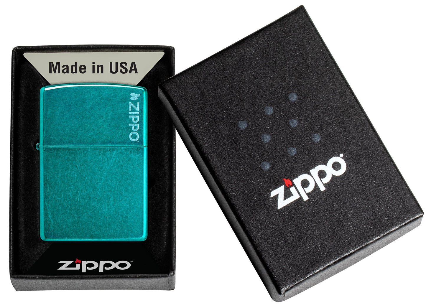 Klassieke Candy Teal met Zippo-logo