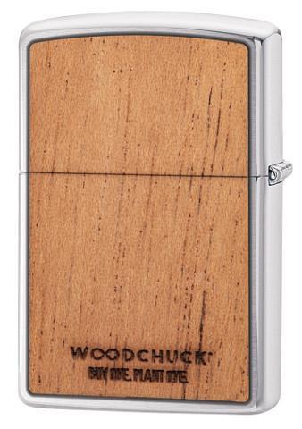 Achteraanzicht Zippo Woodchuck met Woodchuck-belettering