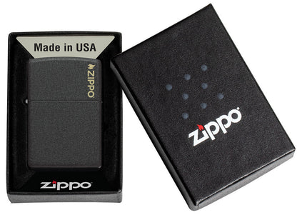 Klassiek Black Crackle® met Zippo-logo