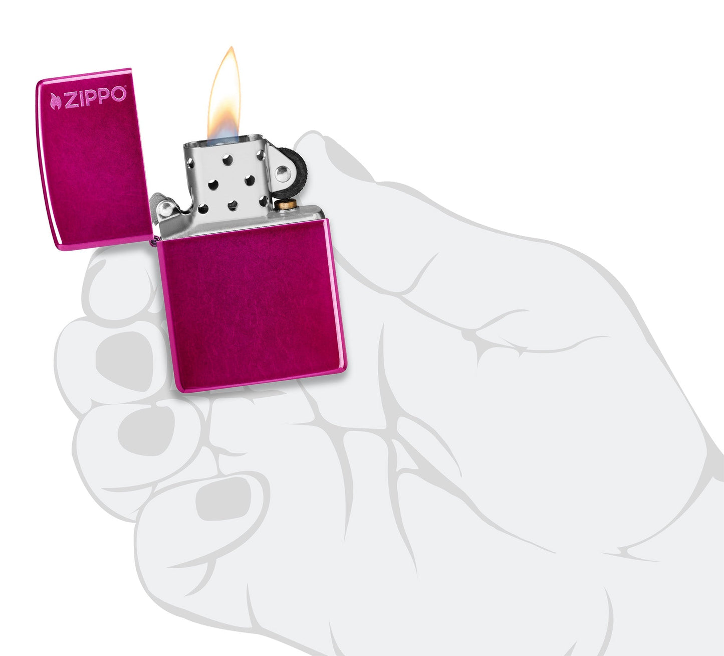 Klassieke Candy Raspberry met Zippo-logo
