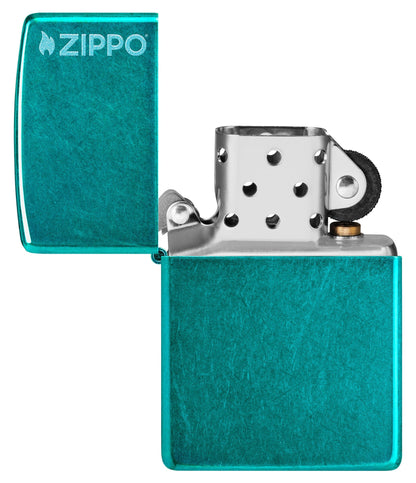 Klassieke Candy Teal met Zippo-logo