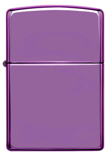 Vooraanzicht Zippo Aansteker Abyss Purple Shiny