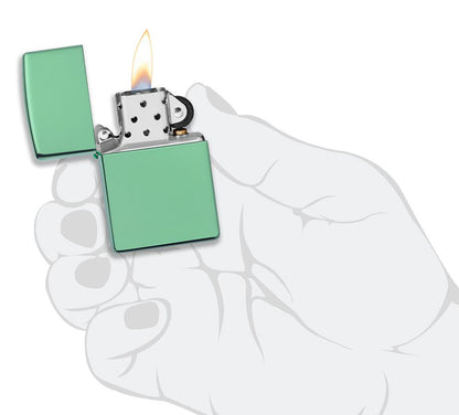 Classic High Polish Green - Gravure - Chrome