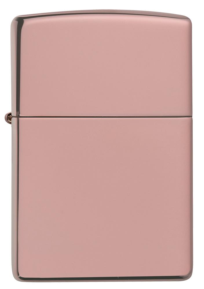 Vooraanzicht Zippo-aansteker rose gold hoogglans