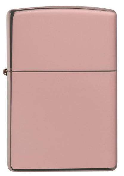 Vooraanzicht Zippo-aansteker rose gold hoogglans