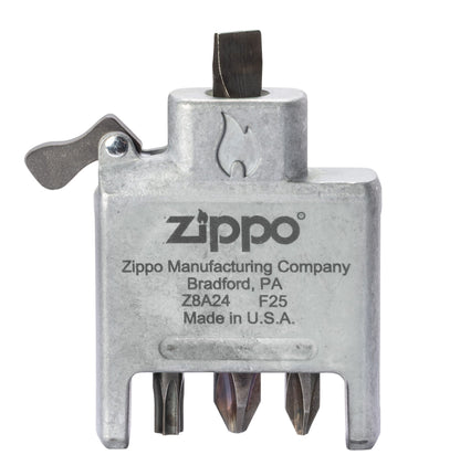 Bitveilige schroevendraaier met geborsteld chromen houder