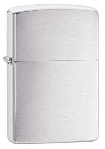 Vooraanzicht 3/4 hoek Zippo aansteker Armor Chrome Brushed