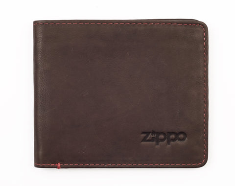 Vooraanzicht portemonnee landschapformaat gesloten Zippo-logo