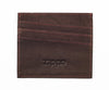 Vooraanzicht creditcardhouder bruin 3 compartimenten Zippo-logo