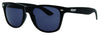 Vooraanzicht 3/4 hoek Zippo-zonnebril zwart hoekig met grijze glazen