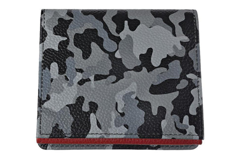 Achterkant portemonnee camouflagepatroon grijs gesloten