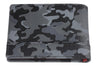 Achterkant Zippo-portemonnee leer camouflagepatroon grijs met Zippo-logo