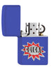  Zippo-aansteker blauw met Click-letters als embleem open