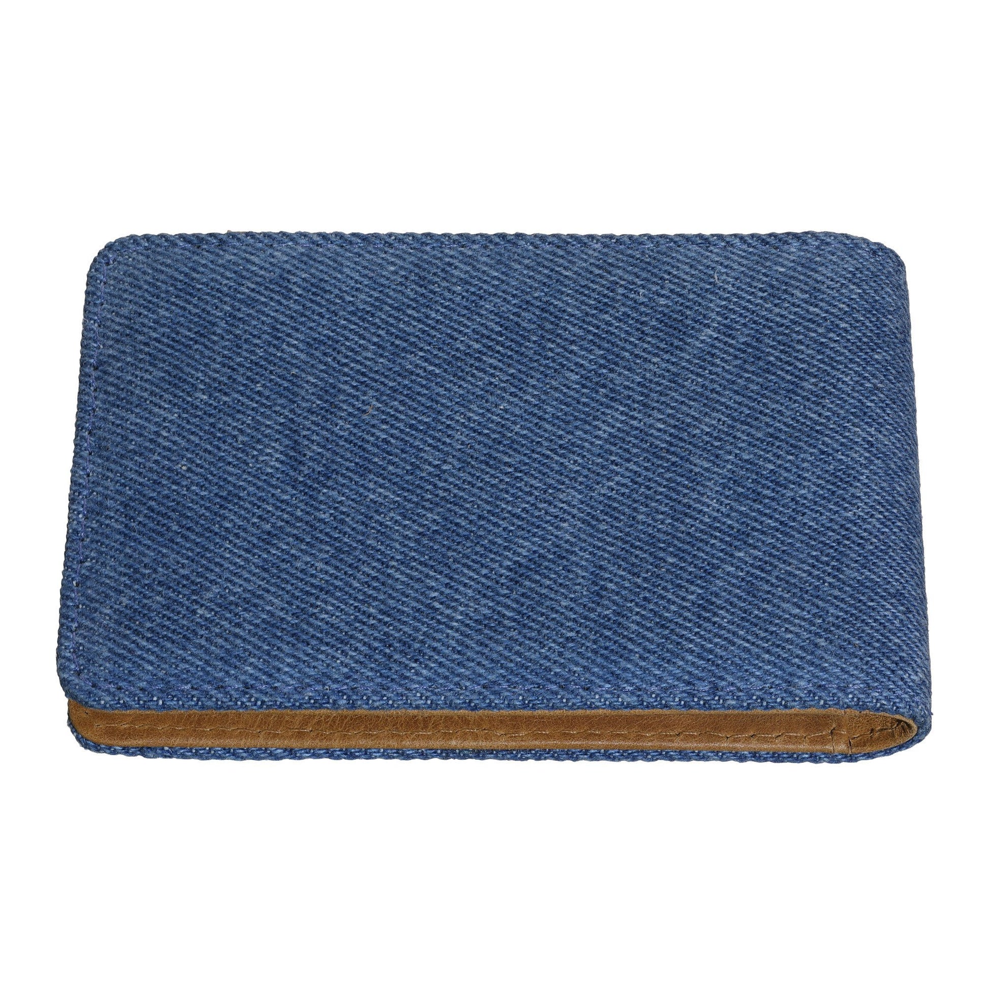 Achteraanzicht Zippo Denim Bi-Fold Credit Card Portemonnee in Denim en leder