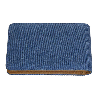 Achteraanzicht Zippo Denim Bi-Fold Credit Card Portemonnee in Denim en leder