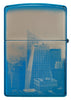 Achteruitkijk Zippo Aansteker 360 Graden Blauw Gepolijst Met New York Skyline Alleen online
