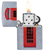 Zippo Aansteker Rode Telefooncel van Londen Online Only Open met Vlam