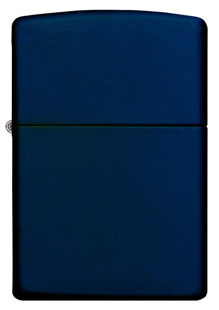 Vooraanzicht Zippo Aansteker Navy Blue Matte basismodel