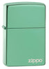 Classic High Polish Green Zippo Logo