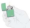 Classic High Polish Green Zippo Logo