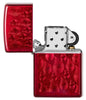 Zippo-aansteker rood met veel Zippo-vlammen open