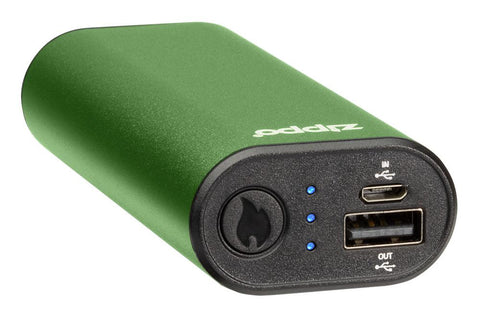 Zippo groene HeatBank® 6s oplaadbare handwarmer met USB-oplaadfunctie en drie warmteniveaus