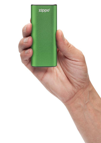 Zippo groene HeatBank® 6s oplaadbare handwarmer met USB-oplaadfunctie in gestileerde Han