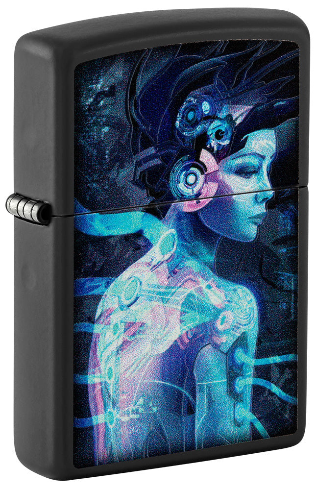 Zippo Stormaansteker, Gogo Girl, geborsteld chroom, embleem, navulbaar, herbruikbaar, windbestendig design, geschenkdoos, gemaakt in de VS Zippo Stormaansteker, Gogo Girl, geborsteld chroom, embleem, navulbaar, herbruikbaar, windbestendig design, geschenkdoos, gemaakt in de VS