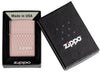 Zippo Aansteker Gepolijst Roségoud Geometrisch Patroon Golven Logo Alleen online in geopende geschenkverpakking