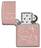 Zippo Aansteker Mediterende Boeddha Rose Goud Alleen Online Geopend Zonder Vlam