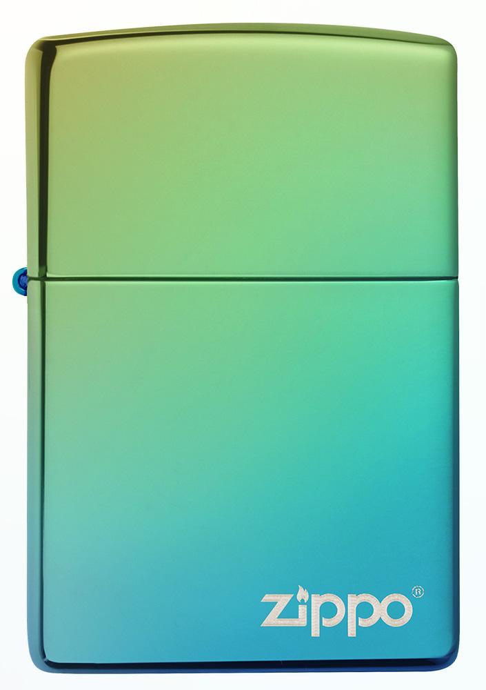 Classic High Polish Teal Zippo Logo