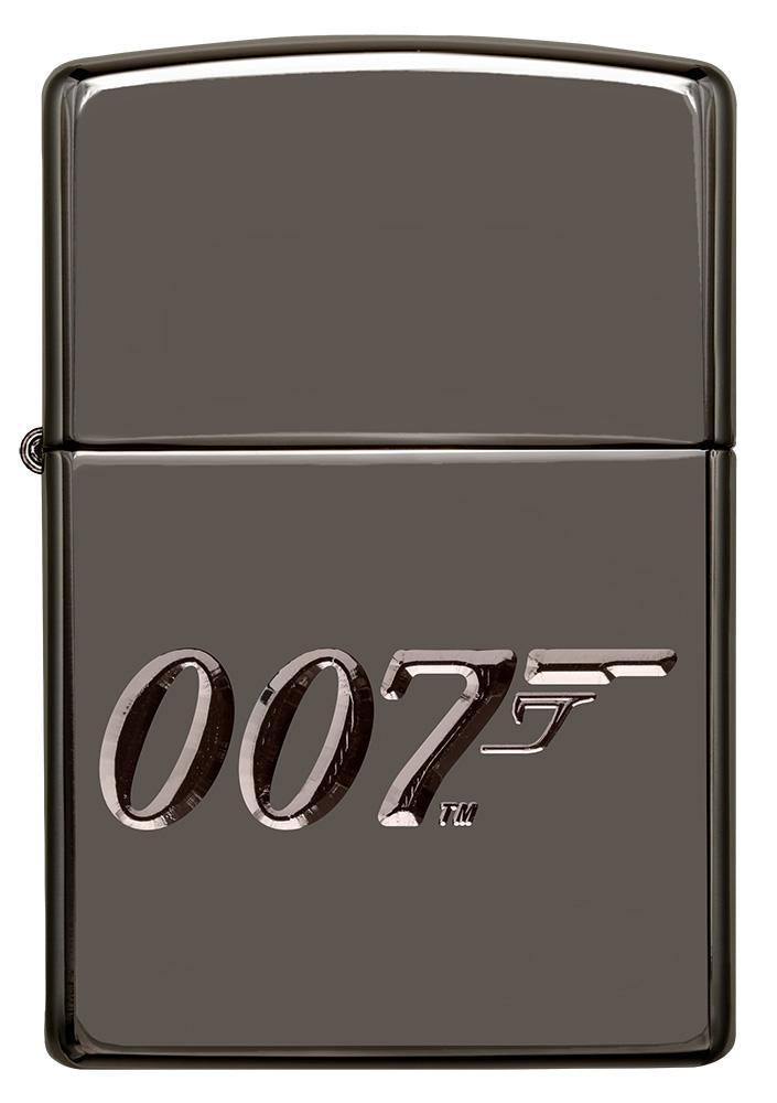 Vooraanzicht Zippo-aansteker grijs glanzend 007