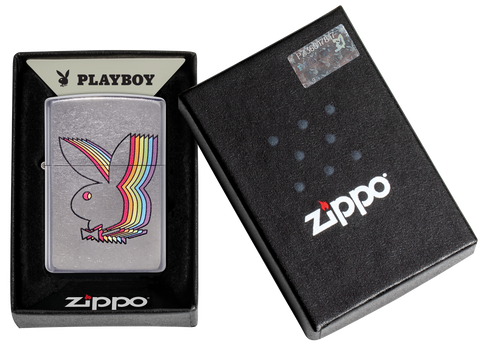 Briquet tempête Zippo Playboy dans sa boîte cadeau