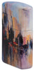 Zijkant voorkant Zippo Aansteker 540 graden City Skyline Ontwerp als een schilderij Alleen online