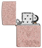 Zippo Aansteker Armor Rose Goud met Diepe Vlamgravure Enkel online te openen zonder vlam