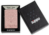 Zippo Aansteker Armor Rose Goud met Diepe Vlam Gravure Online Alleen in Open Geschenkverpakking