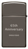 Achteraanzicht Zippo Aansteker 65 jaar Slim Black Ice Limited Edition 65ste Verjaardag