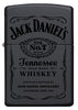Vooraanzicht Zippo-aansteker zwart Jack Daniel's-logo