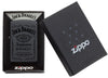 Zippo-aansteker zwart Jack Daniel's-logo in open doos