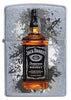 Vooraanzicht Zippo-aansteker chroom Jack Daniel's-fles in het midden
