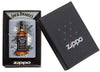 Zippo-aansteker chroom Jack Daniel's-fles in het midden in open doos