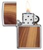Zippo Woodchuck cederhout open met vlam