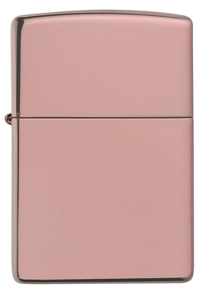 Vooraanzicht Zippo-aansteker rose gold hoogglans