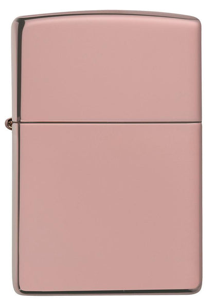Vooraanzicht Zippo-aansteker rose gold hoogglans