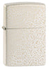 Vooraanzicht 3/4 hoek Zippo-aansteker Mercury Glass wit goud gespikkeld