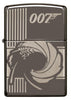 Vooraanzicht Zippo-aansteker grijs glanzend James Bond 007