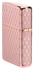 Zijkant Achterkant 3/4 Hoek Zippo Aansteker 360 Graden Laser Gravure Rose Goud Mesh Ontwerp Online Alleen