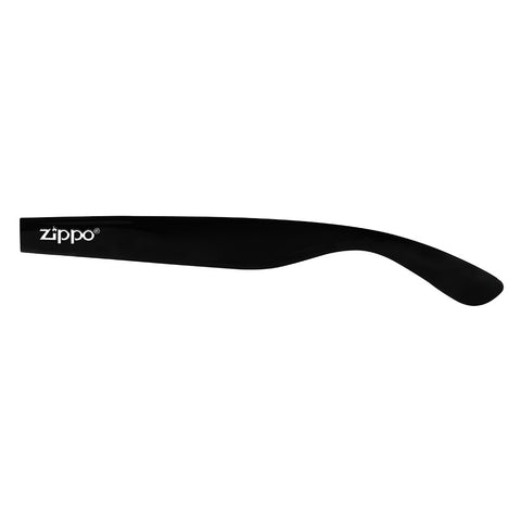 Zippo Bril Vooraanzicht in Zwart met Wit Zippo Logo